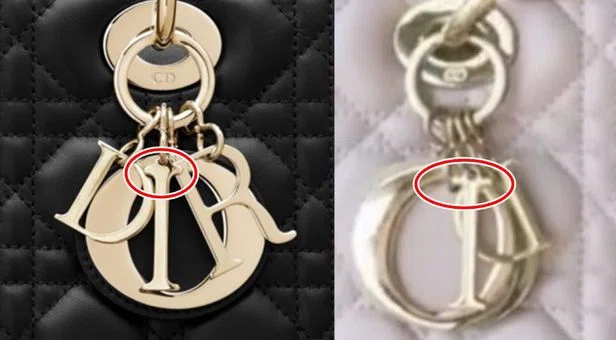 파일:송지아 디올 가품 레이디 디올 백 미듐 진품과의 참 비교.webp