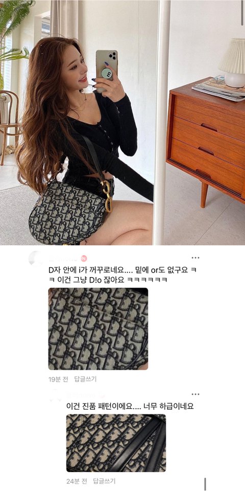 파일:송지아 디올 가품 오블리크 새들 핸드백2.jpg