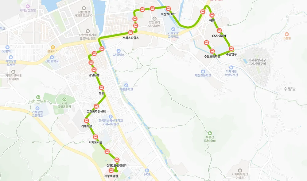 파일:거제 버스 100 노선도.png