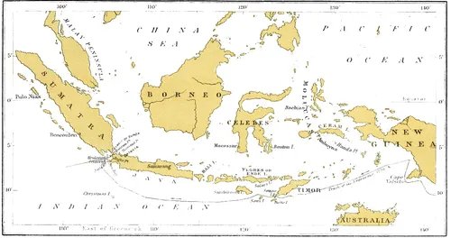 파일:Malay_Archipelago_map_with_track_of_the_Endeavour.jpg
