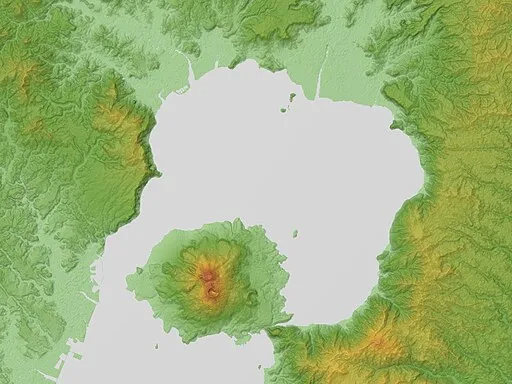 파일:512px-Aira_Caldera_Relief_Map,_SRTM.jpg