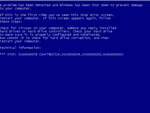 파일:Windows XP 서비스 팩 3 설치 CD 제거 블루스크린(0x7b).png